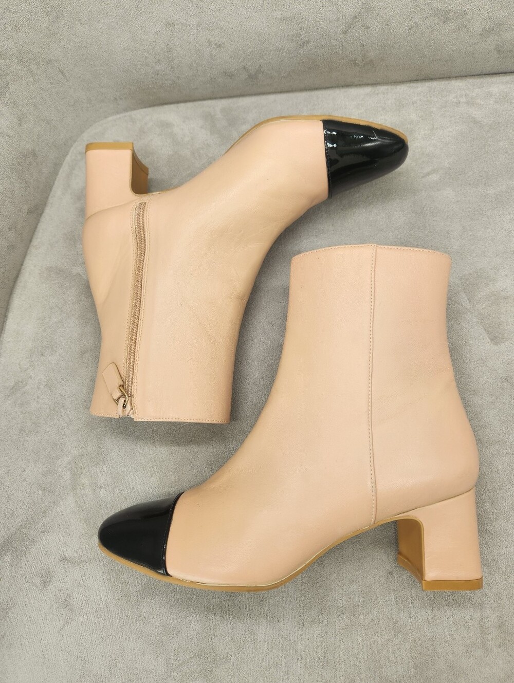 Stuart Weitzman SW Heeled Booties 7 Cream Leather Milla 60 Made Spain New $650